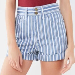 BDG Urban Outfitters Striped High Waisted Shorts Women’s Size 4 NWOT